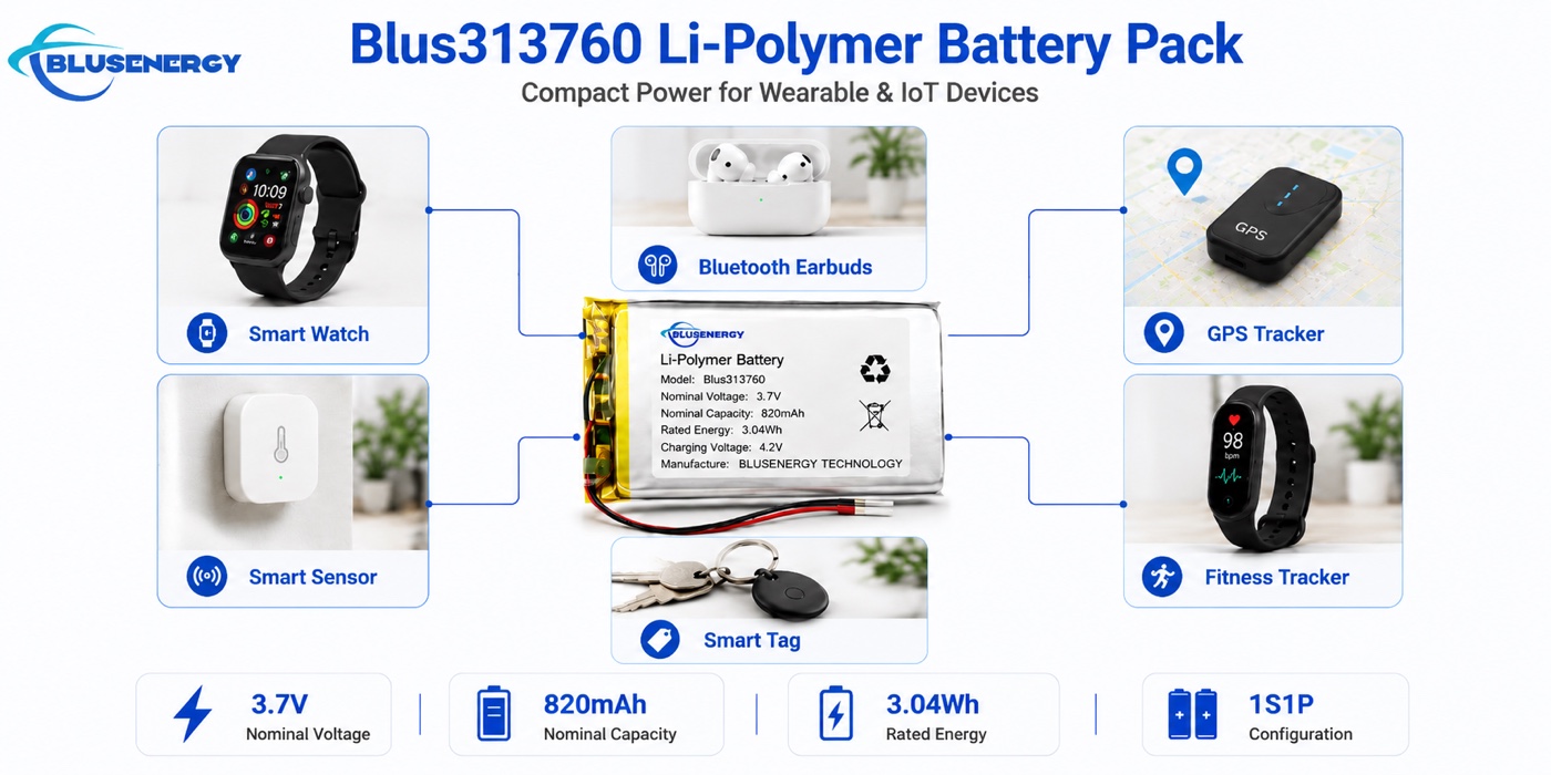 313760 3.7V 820mAh Lithium Polymer Battery - Applications